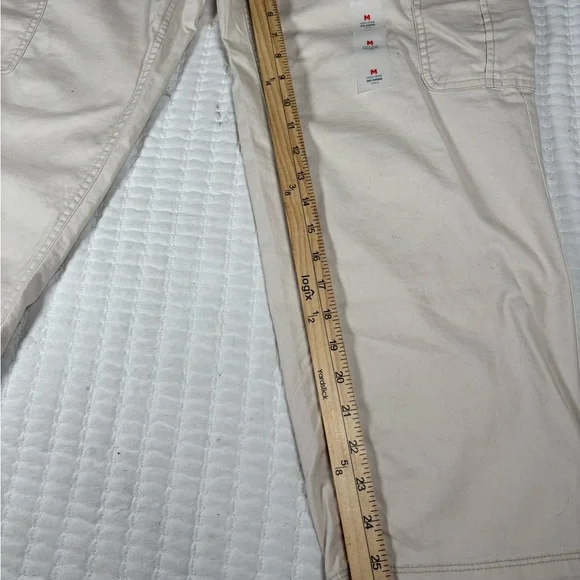 Old Navy OG Chino High Rise Utility Cargo Pants Medium NWT Off White - Picture 9 of 9